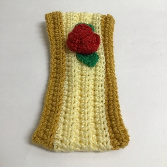 Rose Flower Knit Headband Ear Warmer Handmade Acrylic Hair Band Ski Snowboard - Picture 8 of 8